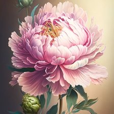 Схема вышивки «Пион»