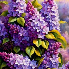 Схема вышивки «СИРЕНЬ»