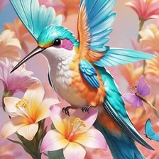 Схема вышивки «КОЛИБРИ»