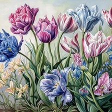 Схема вышивки «Цветы»