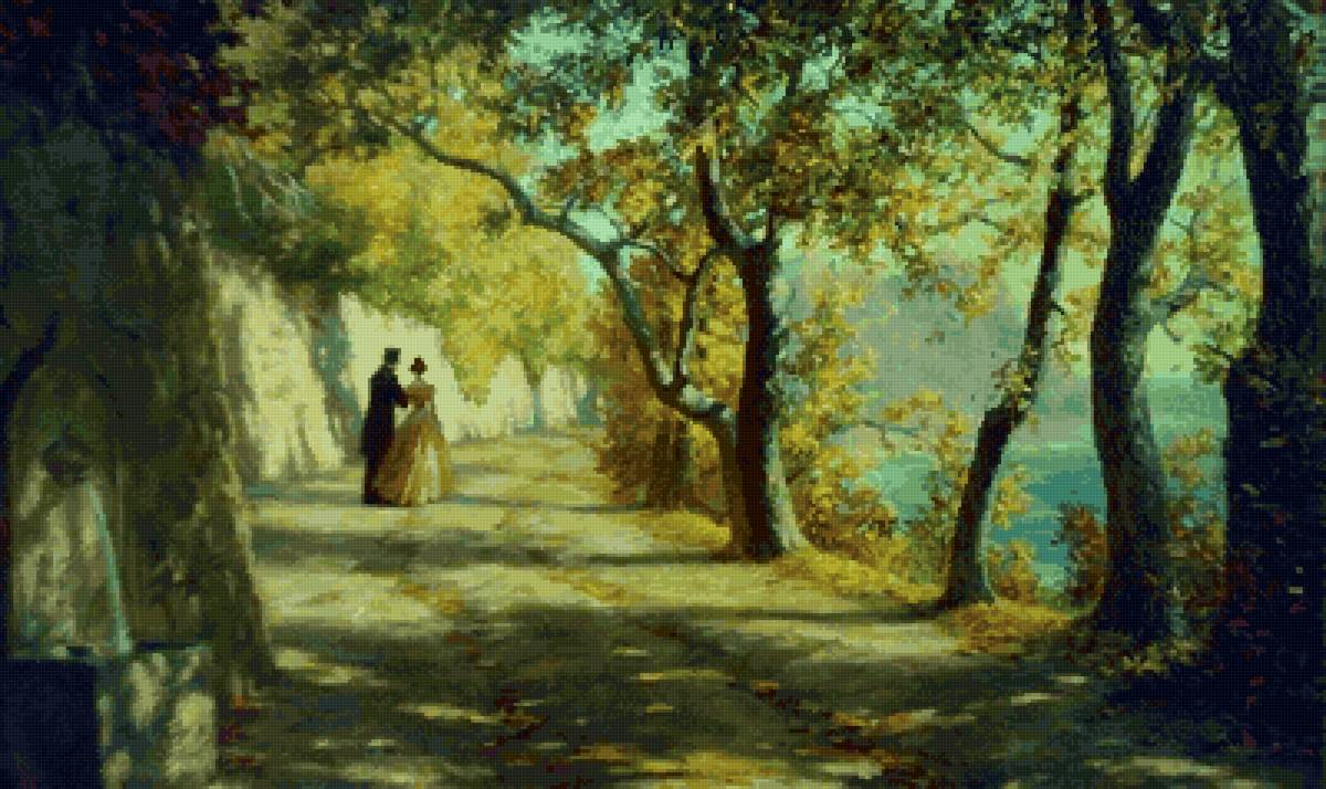 Прогулка - прогулка, евгений демаков, двое, аллея - предпросмотр