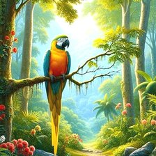 Схема вышивки «Попугай 2»