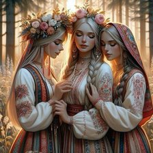 Схема вышивки «Дружба славянских женщин»