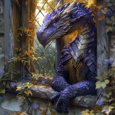 Схема вышивки «Dragón en el balcón»