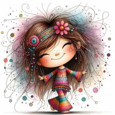 Схема вышивки «Niña»