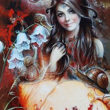 Схема вышивки «Mujer caracol»