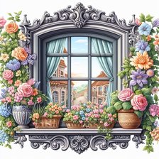 Схема вышивки «okno»