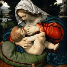 Схема вышивки «María amamantando a Jesús»