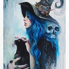 Схема вышивки «Bruja calavera»