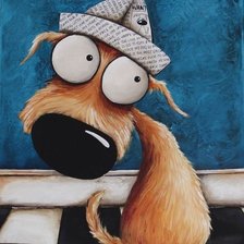 Схема вышивки «Perro caricatura»