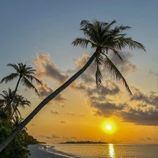 Схема вышивки «Закат на Мальдивах»