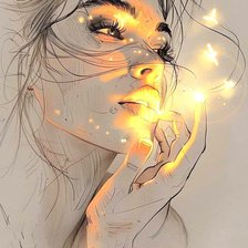 Схема вышивки «Девушка»