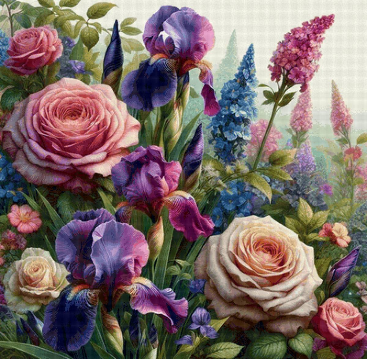 Летний сад - цветы - предпросмотр