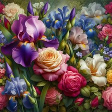 Схема вышивки «Летний сад»