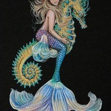 Sirena en caballo de mar