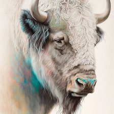 Схема вышивки «Búfalo blanco»