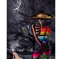 Схема вышивки «Halloween a lo mexicano»