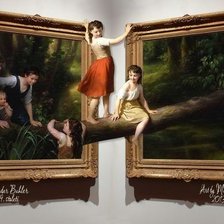 Схема вышивки «Cruzando de una cuadro al otro»