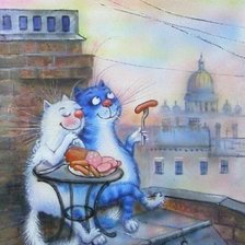 Схема вышивки «Романтики на крыше»