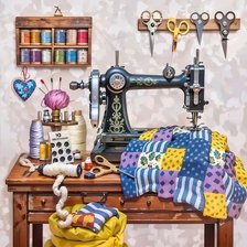 Схема вышивки «Máquina de mano izquierda»