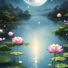 Схема вышивки «Кувшинки»