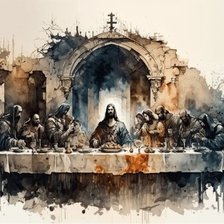 Схема вышивки «Última cena vintage»