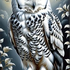 Схема вышивки «БЕЛЫЙ ФИЛИН»