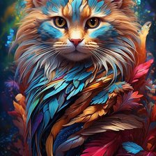 Схема вышивки «РАЗНОЦВЕТНЫЙ КОТЕЙКА»