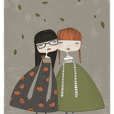 Схема вышивки «две сестры»