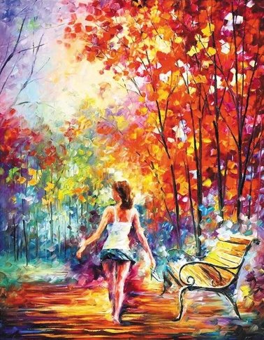 настроение - осень, прогулка, природа, девушка, парк - оригинал