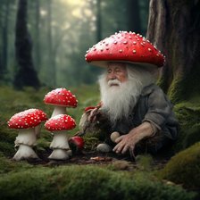 Схема вышивки «дед- мухомор»