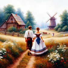 Схема вышивки «парочка»