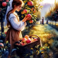 Схема вышивки «Яблони»