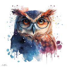 Схема вышивки «Яркая сова»