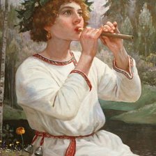 Схема вышивки «Mujer flautista»