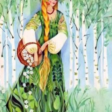 Схема вышивки «Recogiendo pensamientos blancos»