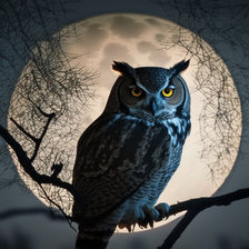 Схема вышивки «Ночная сова»