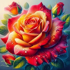 Схема вышивки «Роза»