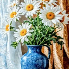 Схема вышивки «Букет ромашек»