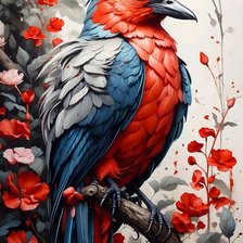 Схема вышивки «птица»