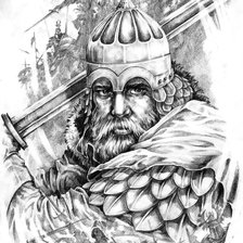 Схема вышивки «витязь»