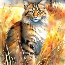 Схема вышивки «кот»