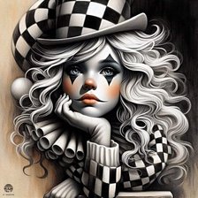 Схема вышивки «клоун арт»