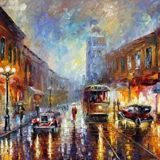 Схема вышивки «Дождливый вечер»