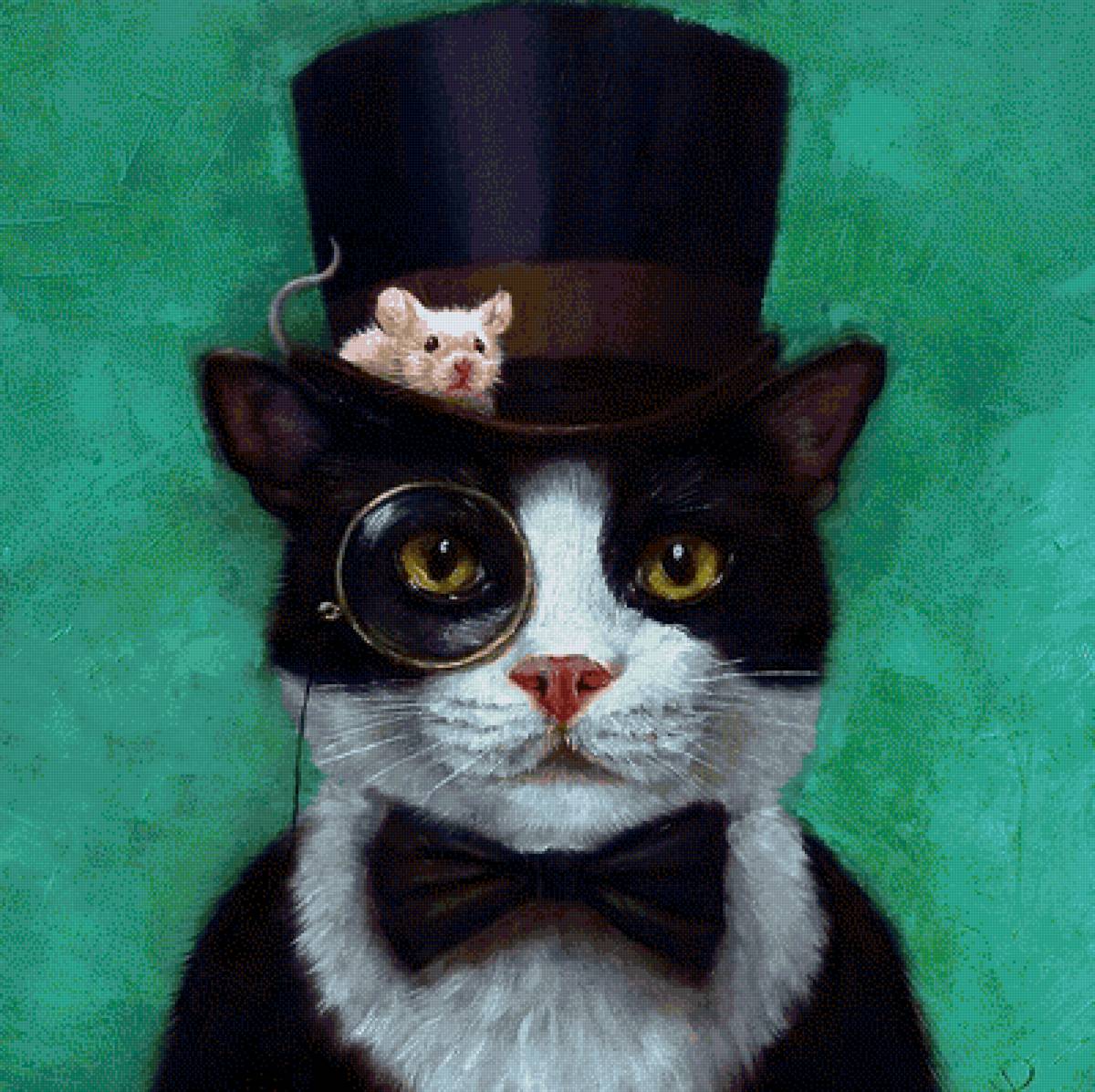 Джентельмен - коты, картина, юмор - предпросмотр