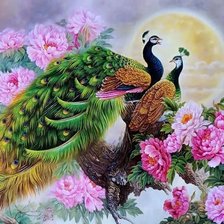 Схема вышивки «Птицы»