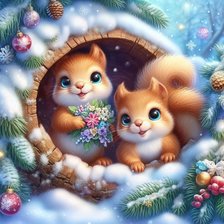 Схема вышивки «Белочки»