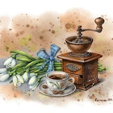 Схема вышивки «Moliendo café»