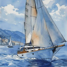 Схема вышивки «Парус»