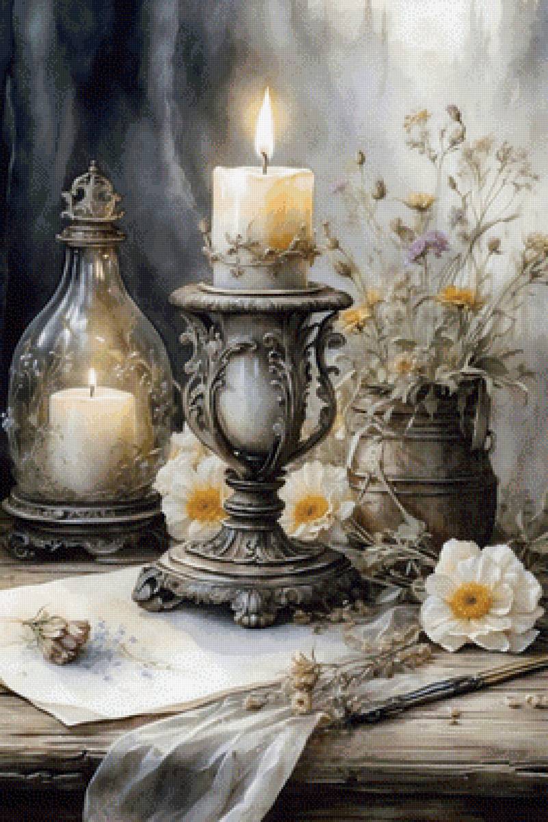 ПОДСВЕЧНИК С ШИПОВНИКОМ - предпросмотр